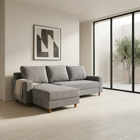 Rinconera Lucci - Tela Microfibra - Chaise izquierdo Berlin 06 (Grafito)