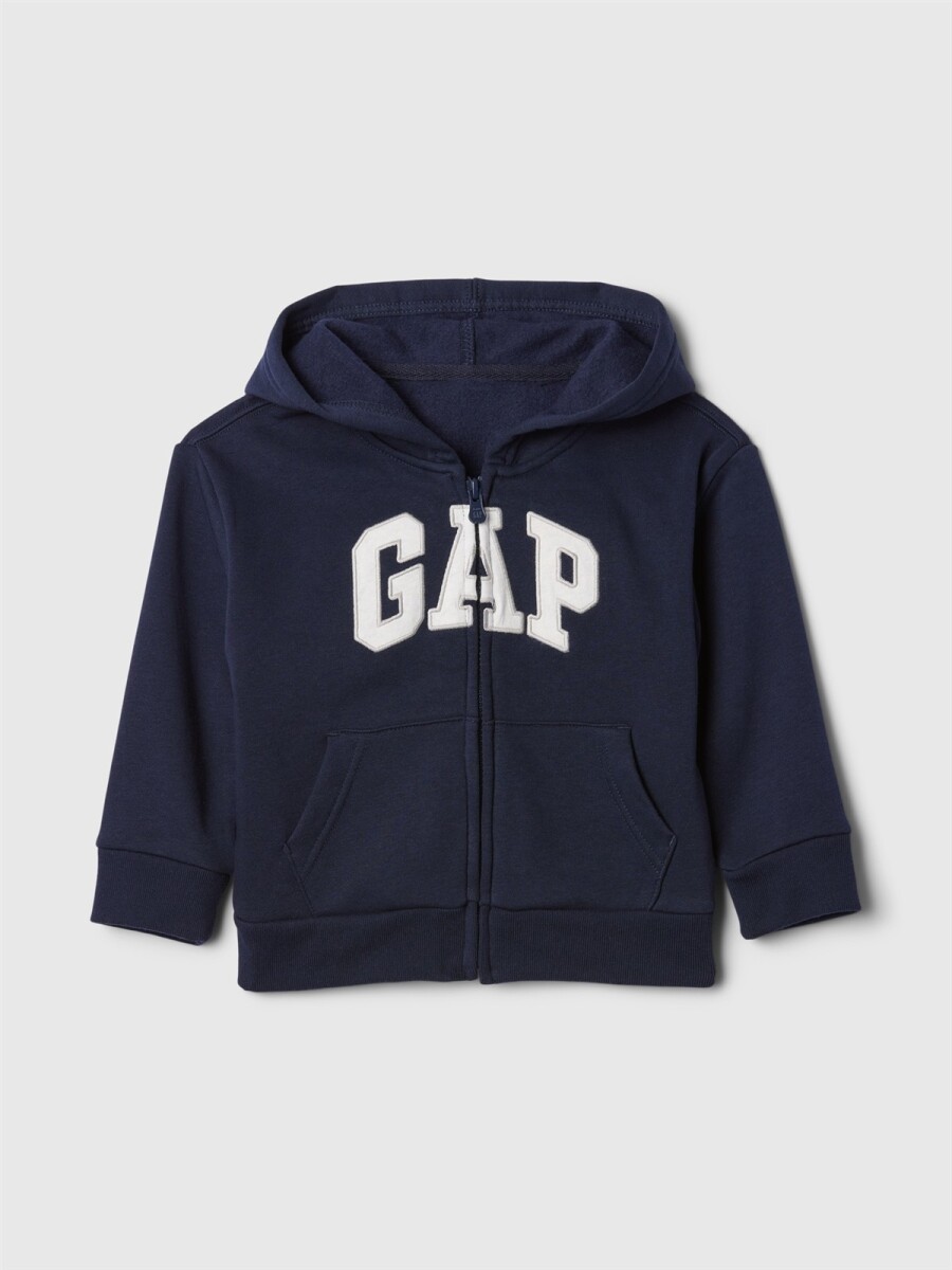 Buzo Canguro Con Cierre Logo Gap Toddler Niño - Tapestry Navy 