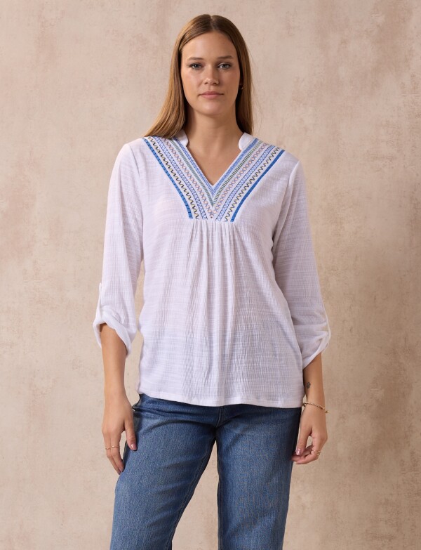 Blusa Bordada BLANCO