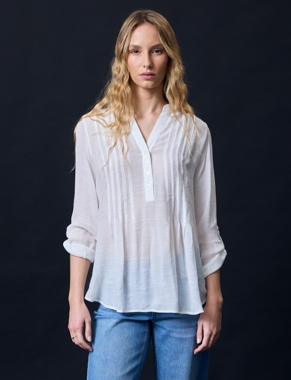 Blusa Botones BLANCO