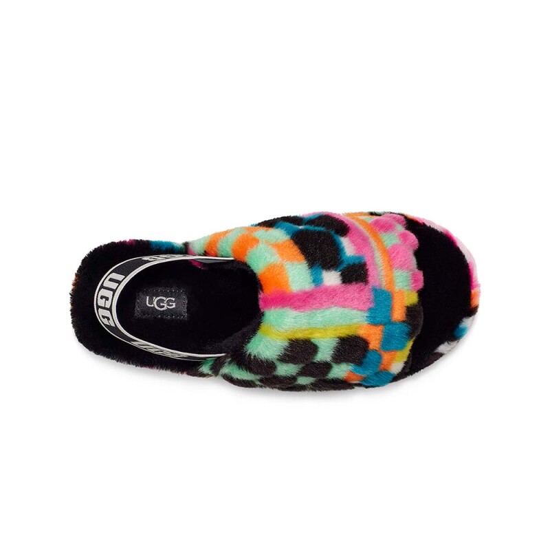 Fluff Yeah Slide Checks - Mujer Black Multi