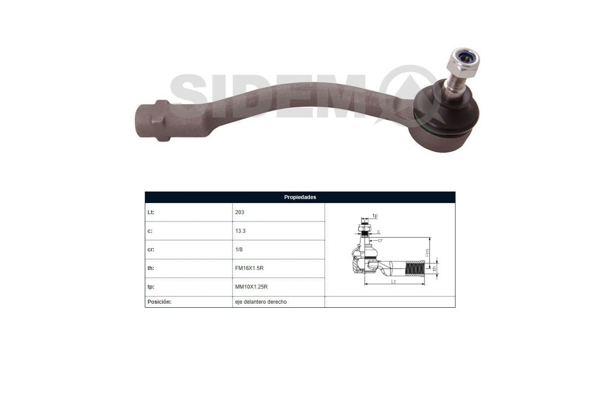 Puntero Hyundai Accent, Kia Rio 12-25 Der Puntero Hyundai Accent, Kia Rio 12-25 Der