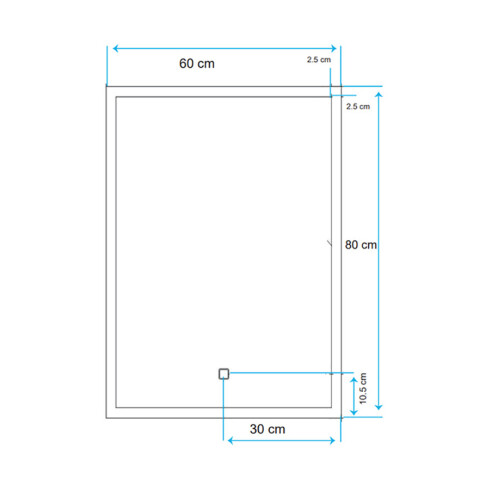Espejo 80X60 Con Led Exterior Y Sistema Touch Con Anti Corrosion 000