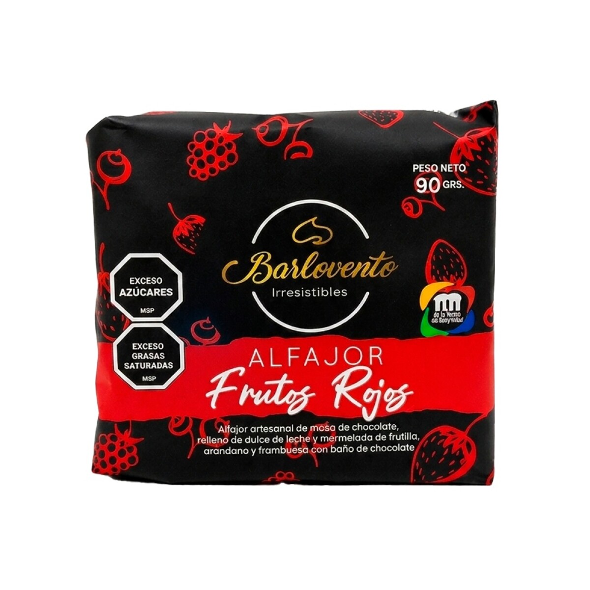 Alfajor Frutos Rojos 90g Barlovento 