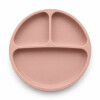Plato Redondo de Silicona con Divisiones Rosa Pastel