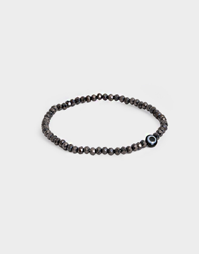 Pulseras Elásticas Pulsera Con Mostacillas - Negro