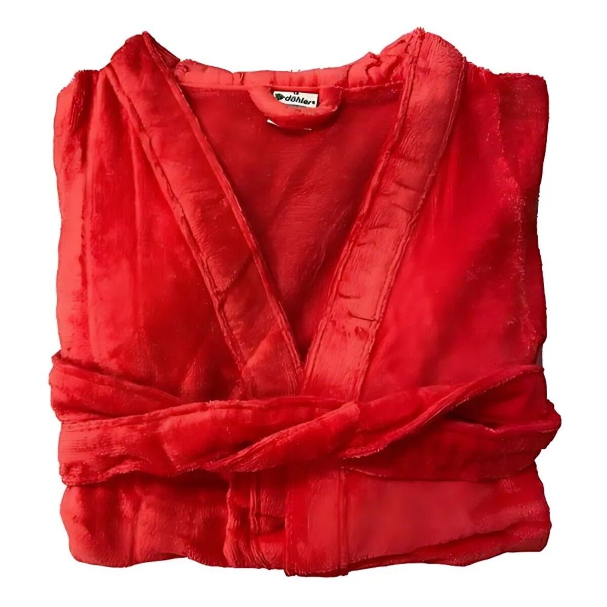 Bata de baño Comfort Velour Dohler 3/4 talle G Roja - Rojo 