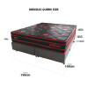 Sommier Petra Somier Colchón Queen 30cm Reversible 150 Kg Color Negro Sommier Petra Somier Colchón Queen 30cm Reversible 150 Kg Color Negro