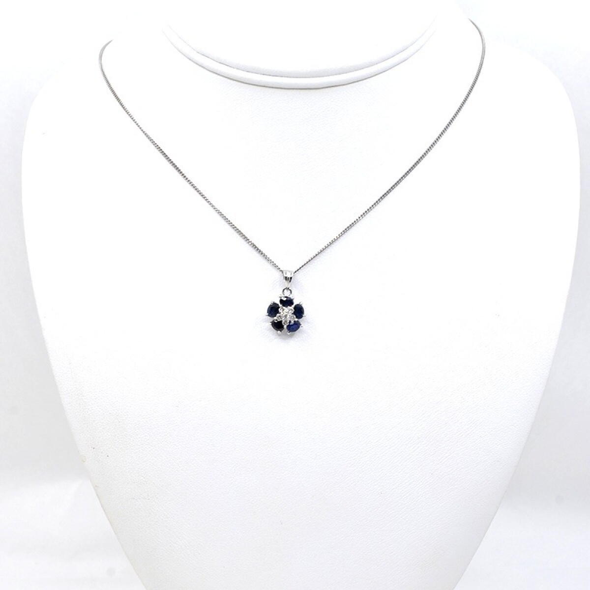 Colgante En Oro 18K , Brillantes Y Zafiros 