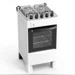 COCINA A GAS TOKYO BRAVO PLUS 4H C/ENC BLANCA MESA INOX Unica