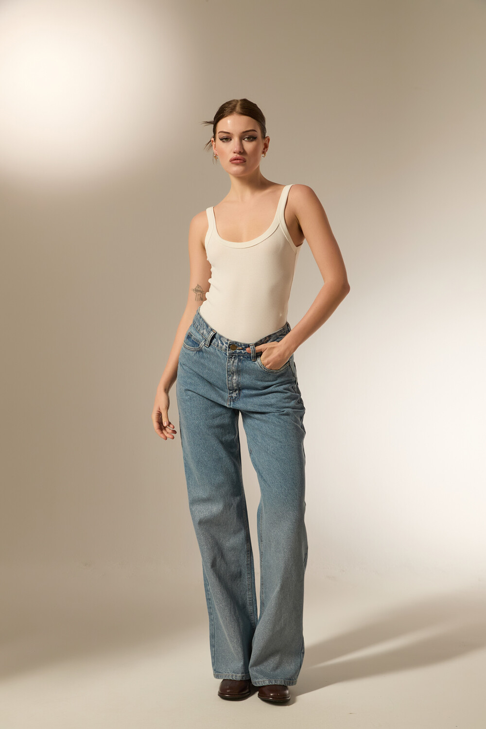 Pantalon Danisa Azul Grisaceo