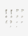 Aros Sets Metal Set De Aros Pasantes - Plateado Rodio