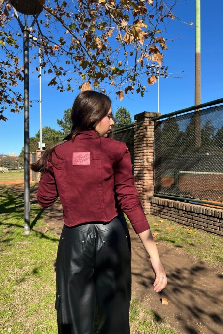 Chaqueta jean Kristen Bordeaux
