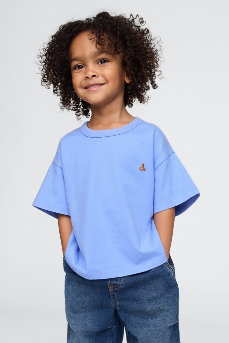 Remera Washed Toddler Niño Shirting Blue