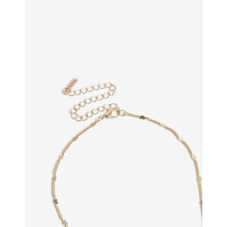 Collar Con Dije Iniciales Letra ''m'' Dorado