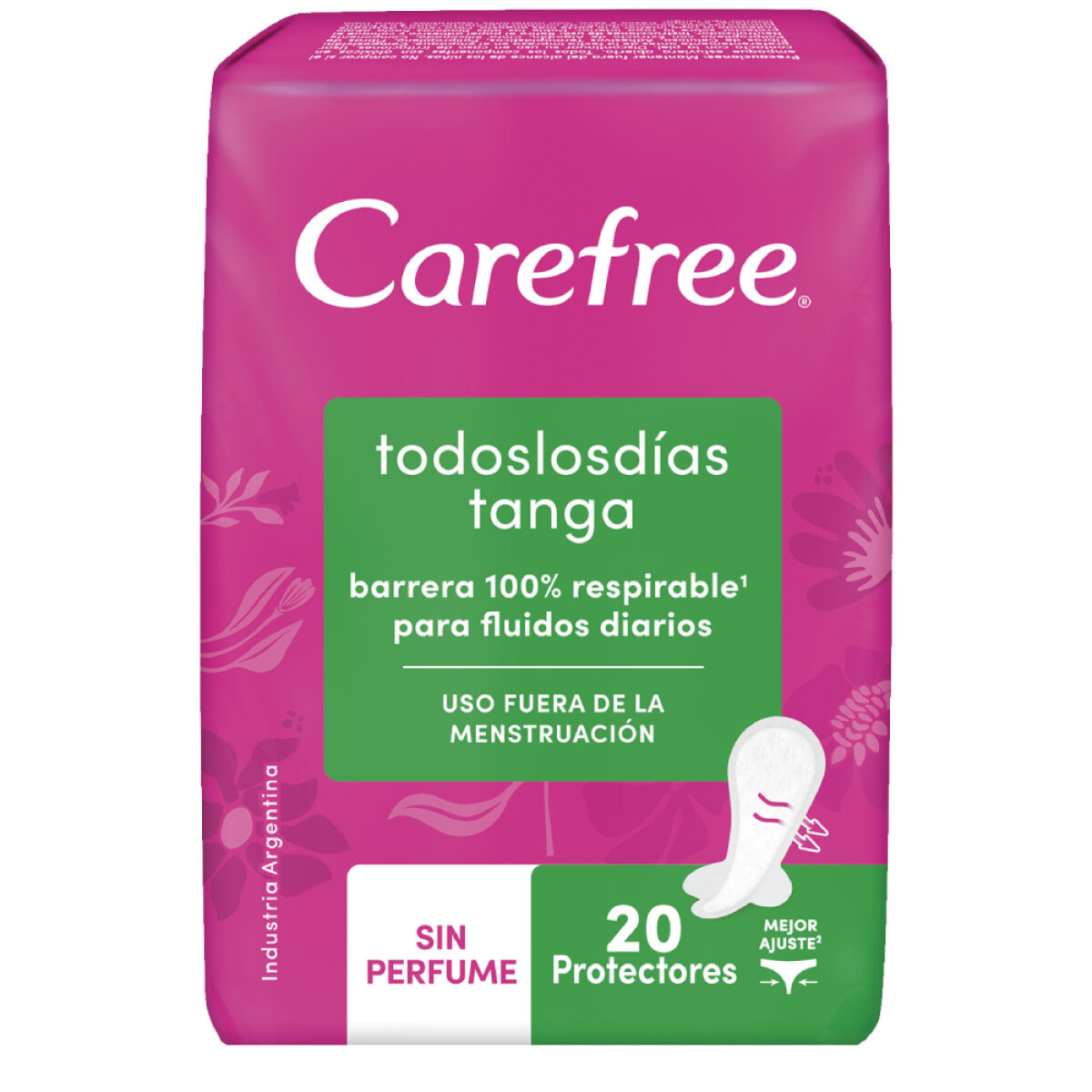 Protectores Diarios Carefree Todo los Días Tanga sin Perfume 20 Unidades 