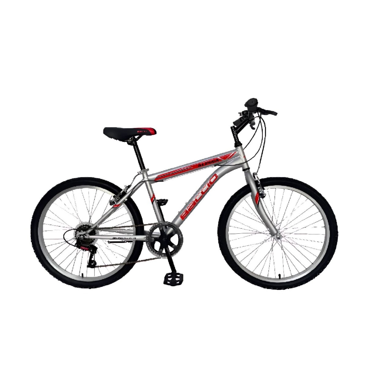 Bicicleta Baccio Alpina Man Rodado 24 Montaña Con 21 Cambios Shimano - Gris 