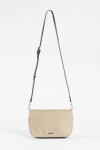 Bandolera con tapa de tela beige