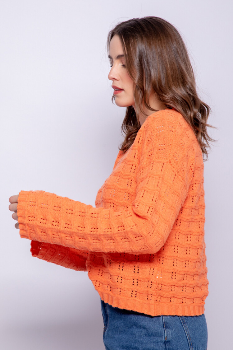 SWEATER CLAVIA Coral Oscuro