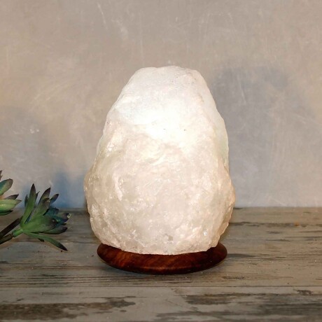Lámpara De Sal Del Himalaya 1kg Blanca