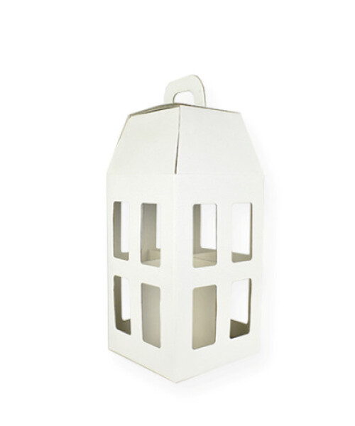 Caja linterna 18x18x39,5 cm. - PELLE BIANCO Caja linterna 18x18x39,5 cm. - PELLE BIANCO