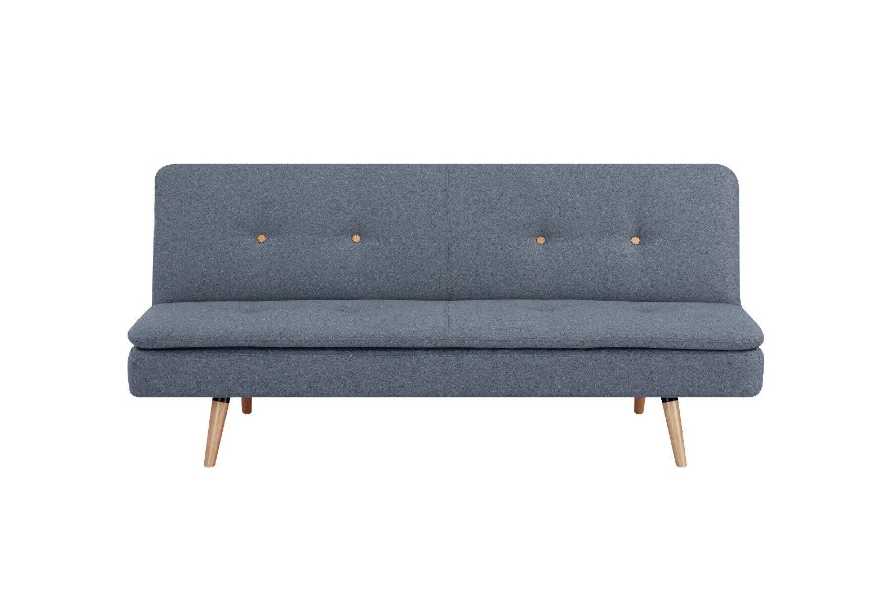 Sofá Cama con Estructura de Madera Gris Oscuro | Sofá Cama Tapizado en Tela 