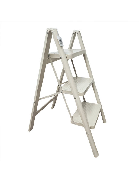 ESCALERA DE 3 NIVELES METAL 39x59x76CM BEIGE ESCALERA DE 3 NIVELES METAL 39x59x76CM BEIGE