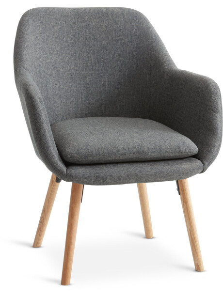 Sillón UDSBJERG tela gris/roble Sillón UDSBJERG tela gris/roble