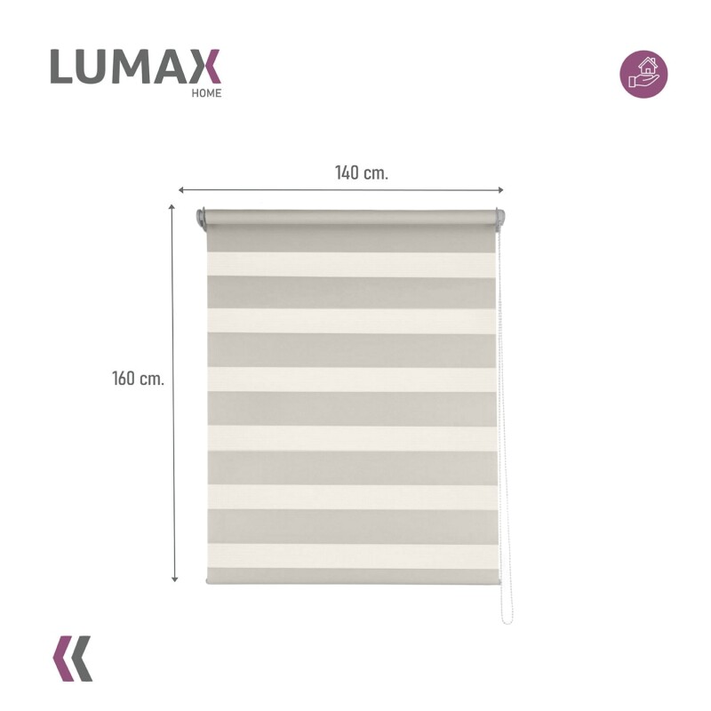 Cortina Roller Zebra Simple Lumax 1.4 X 1.6m Gran Calidad Beige