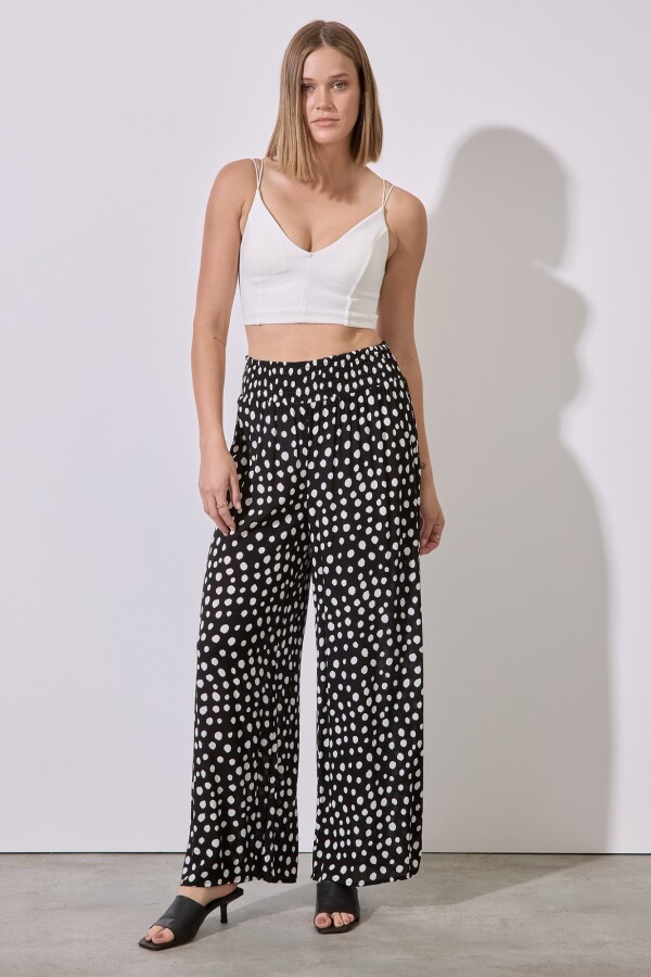 Pantalon Pull On Print NEGRO/CRUDO