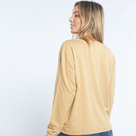 Remera Manga Larga Beige