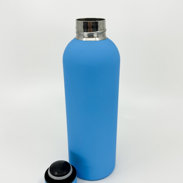 Botella térmica de acero lisa Azul