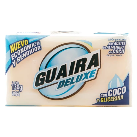 JABON EN BARRA GUAIRA BLANCO (C/COCO Y GLICERINA) 130 GRS JABON EN BARRA GUAIRA BLANCO (C/COCO Y GLICERINA) 130 GRS
