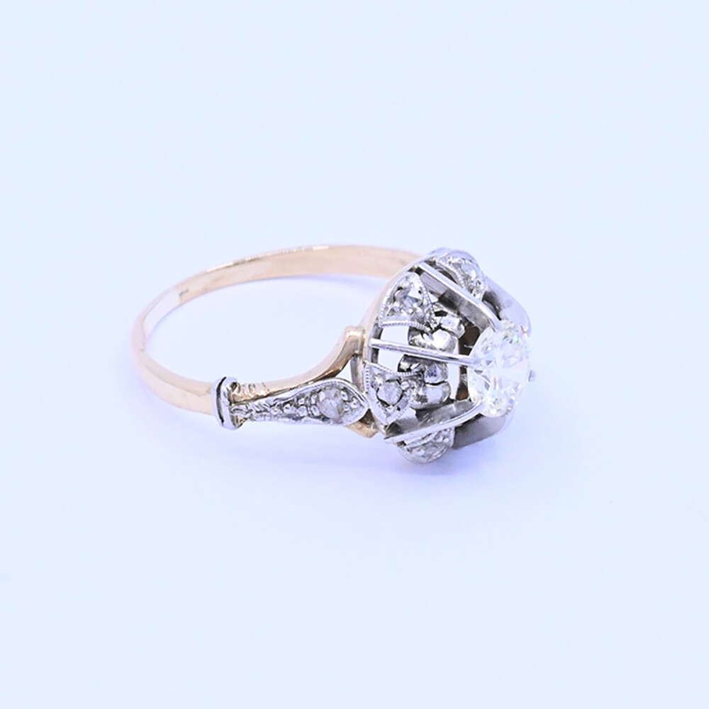 Anillo oro 18k con brillantes y diamantes Anillo oro 18k con brillantes y diamantes