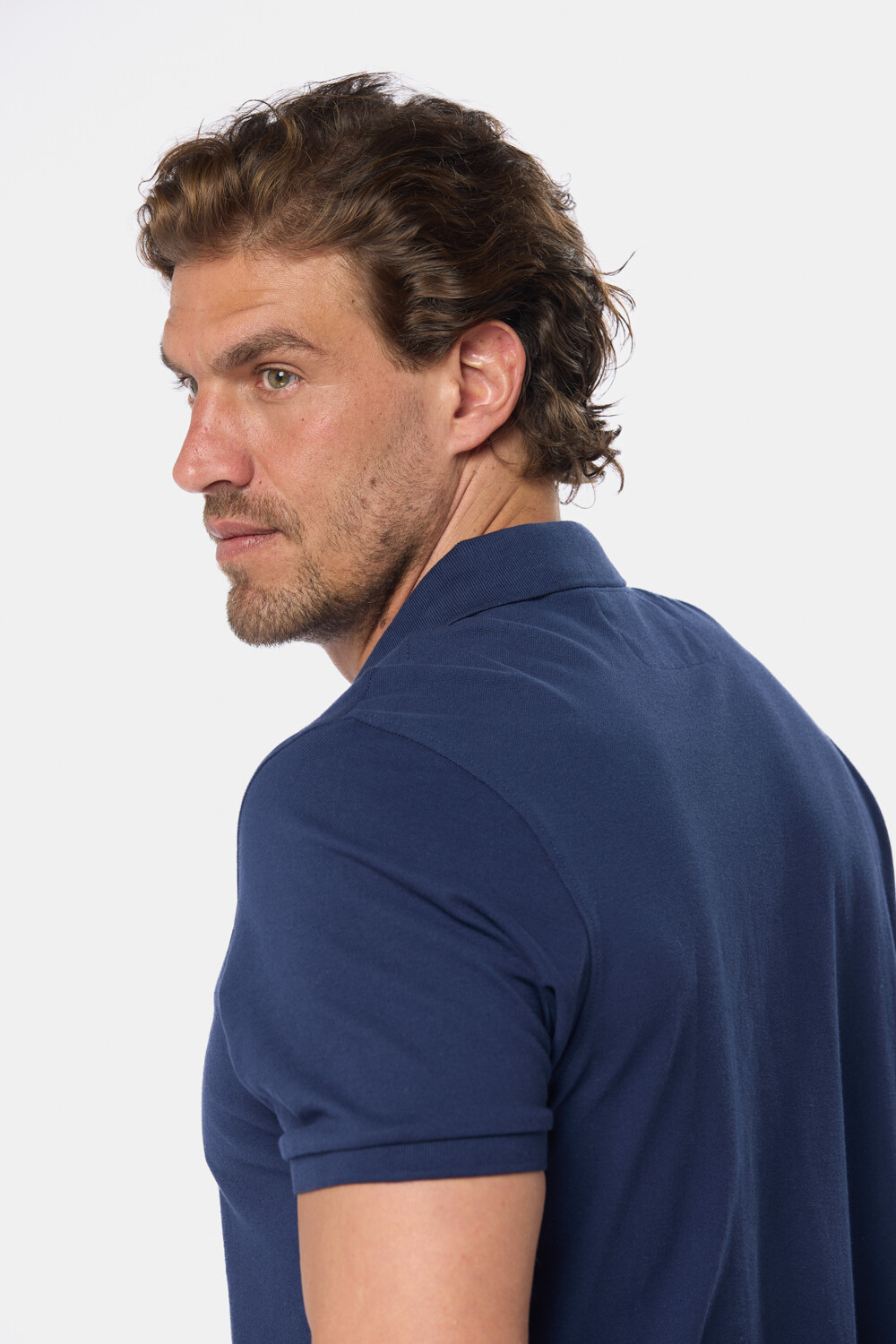 REMERA POLO LISA PIQUÉ Azul