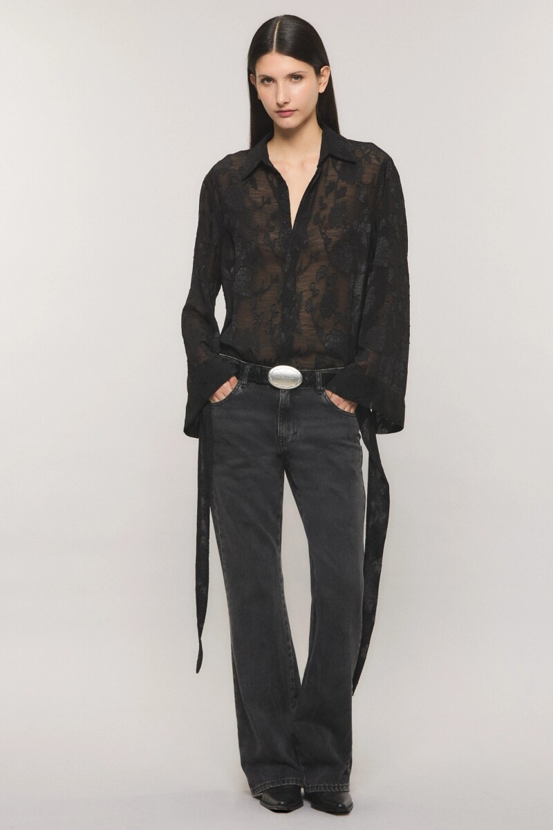 JEANS BOOTCUT MOSS BLACK Negro