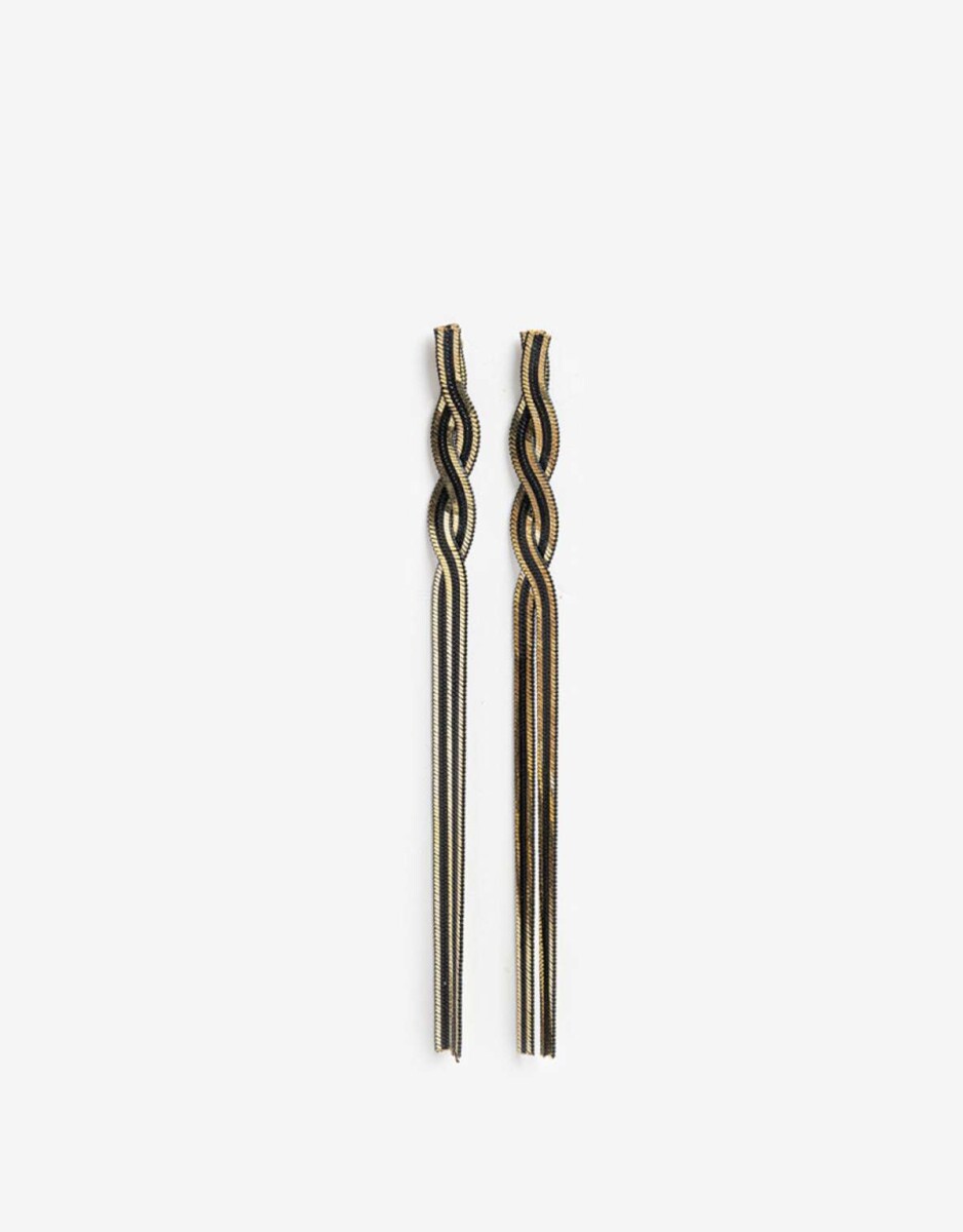 Aros Largos Biplating - Combinacion Bicolor 
