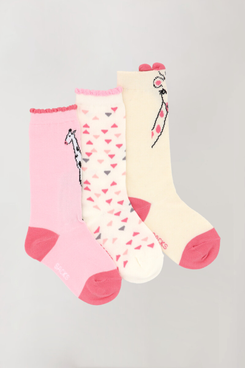 Pack x3 3/4 inf diseños algodón infantil Combinacion 1