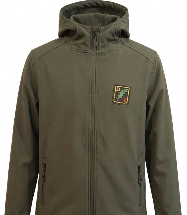 Campera Softshell c/capucha Negro