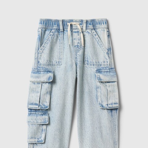 ULTRASOFT BAGGY CARGO JEAN LIGHT WASH