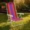 Silla reclinable 4 posiciones aluminio ROJO