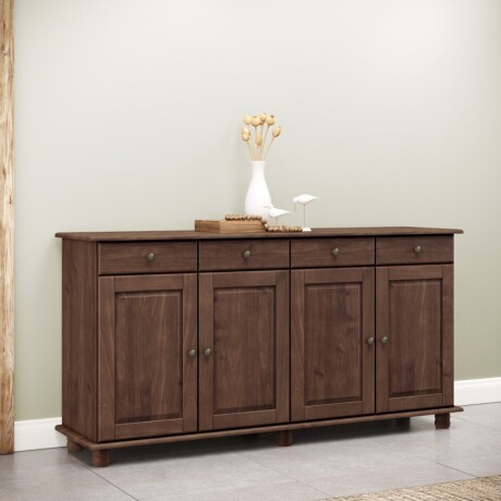 Aparador Bajo 4 Puertas Línea Rubi Color Marrón