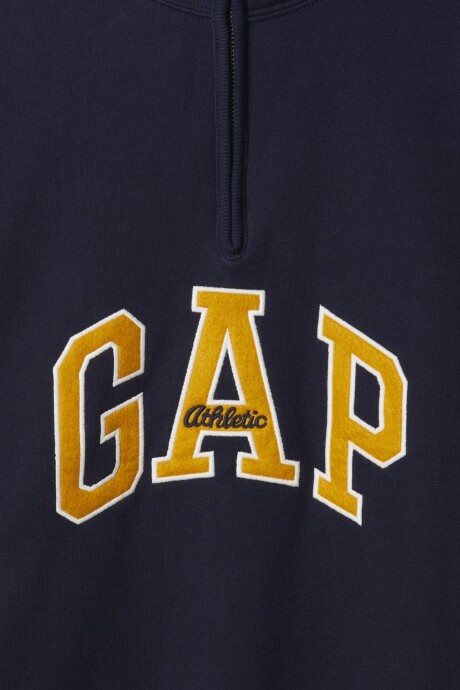 Buzo Deportivo Medio Cierre Logo Gap Hombre Navy Uniform