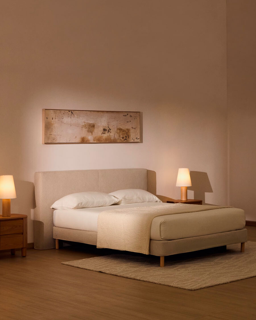Cabecero desenfundable Blok crudo para cama de hasta 180 cm Cabecero desenfundable Blok crudo para cama de hasta 180 cm