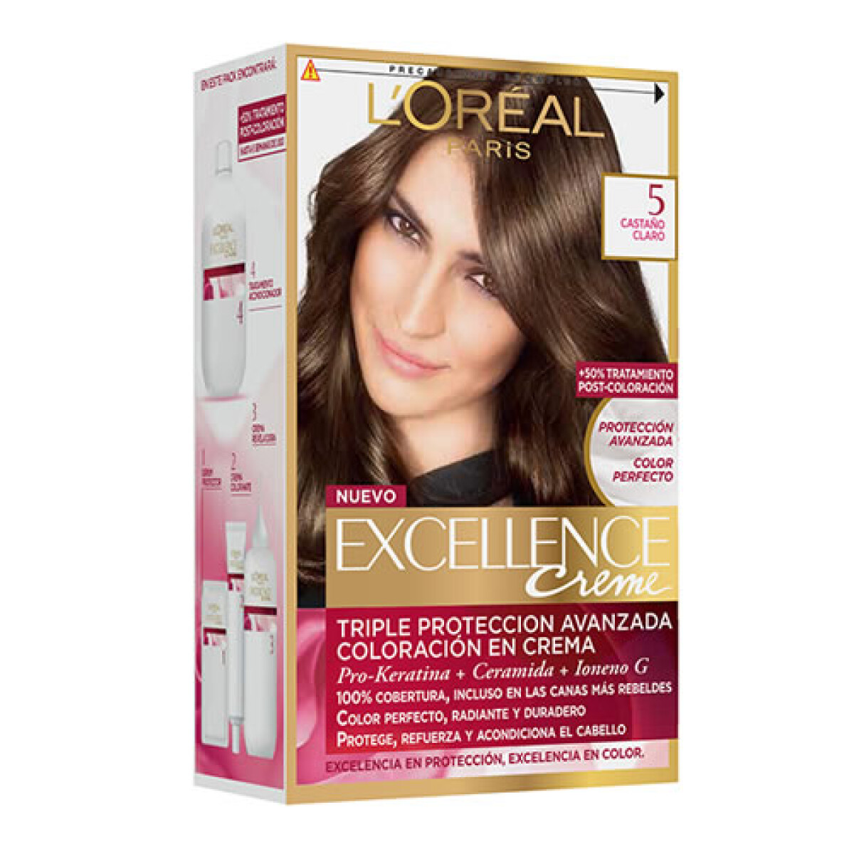 Tinta L’Oréal Excellence Nº5 Castaño Claro 50ml – Coloración Natural