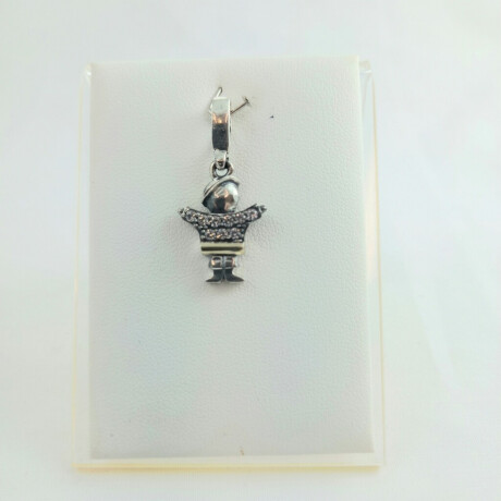 Colgante de plata 925 y double en oro 18k con circonia Linea Kids