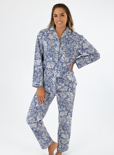 Pijama franela Azul
