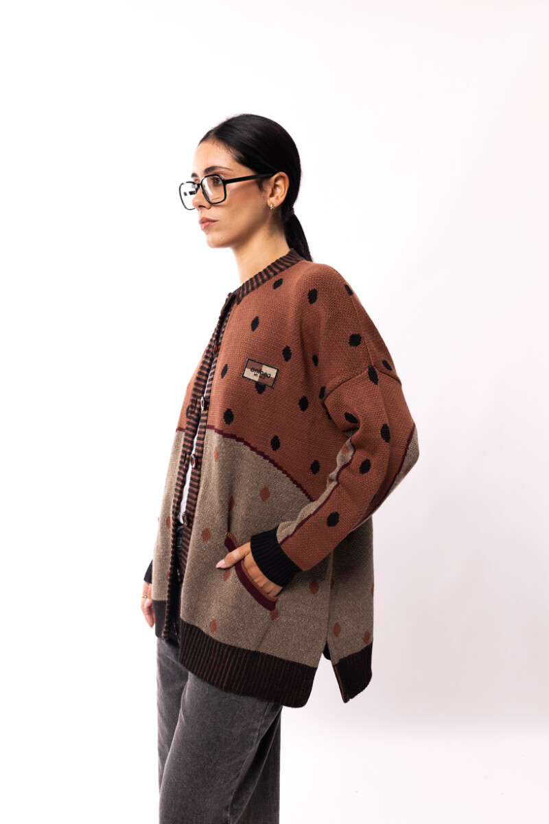 Cardigan VARSITY Chocolate
