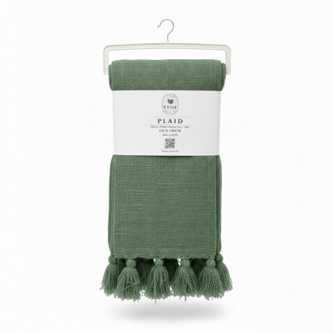 MANTA VERDE C/BROLAS 125X150CM Unica