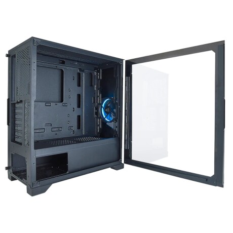 Azza - Gabinete Exlipse CSAZ-440. Ventana Vidrio Templado. Color Negro. Incluye X1 Rgb Digital 120MM 001